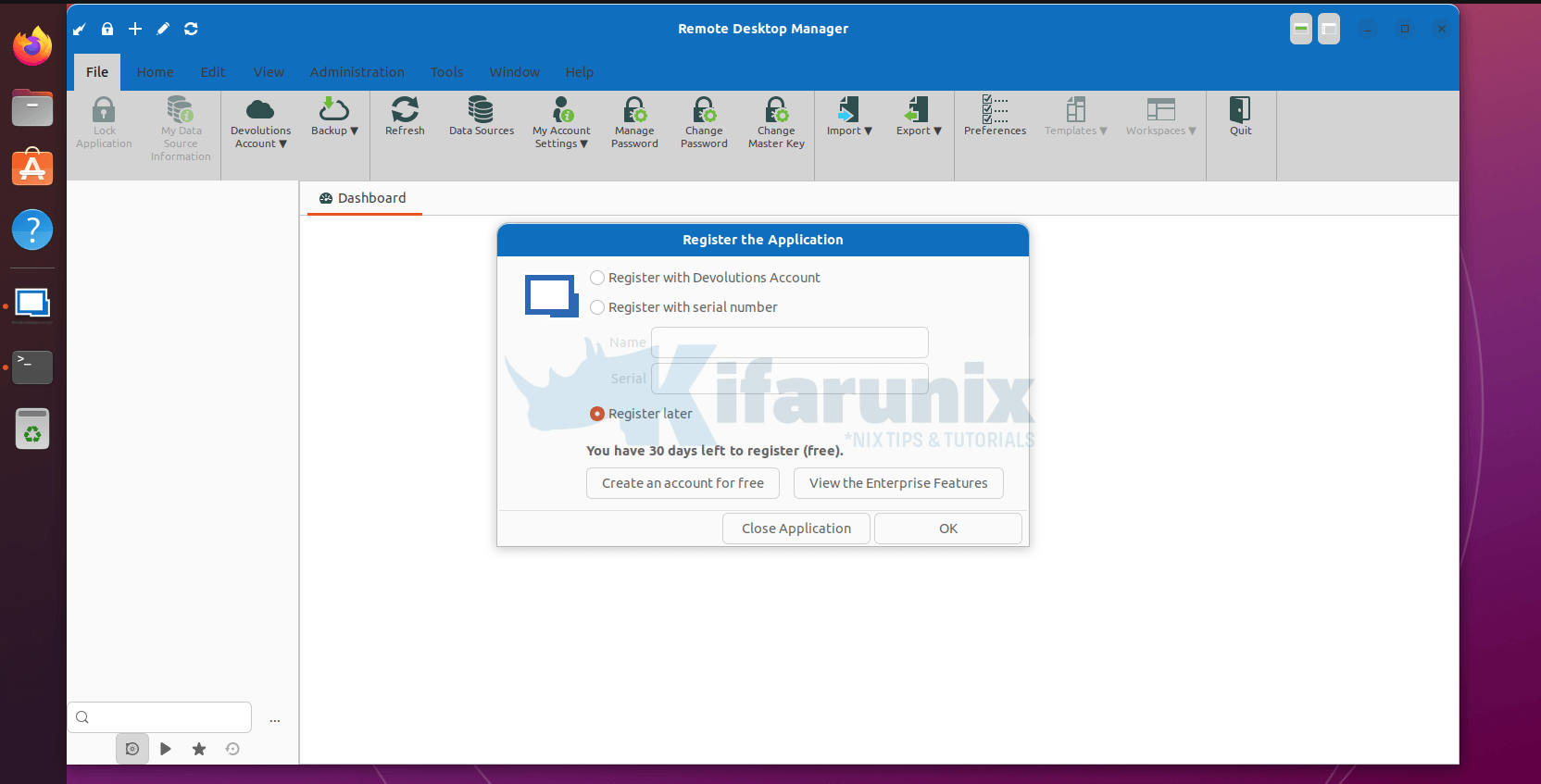 Ubuntu /Debian2にDevolutionリモートデスクトップマネージャーをインストールします Ubuntu/DebianにDevolutionリモートデスクトップマネージャーをインストールする